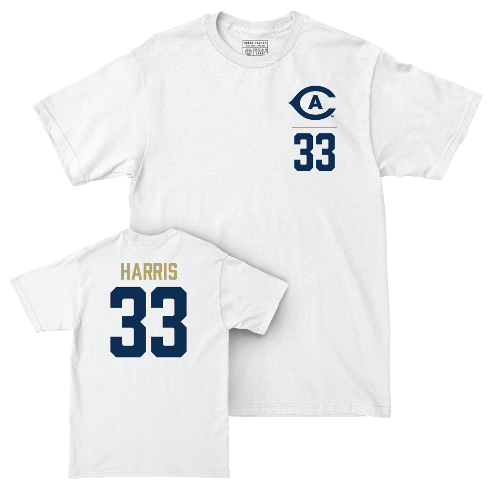 UC Davis Women's Basketball White Logo Comfort Colors Tee - Mazatlan Harris | #33 Small