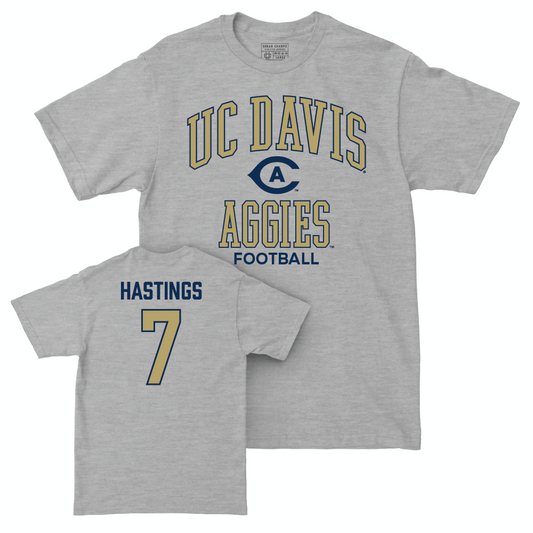 UC Davis Football Sport Grey Classic Tee - Miles Hastings | #7 Small