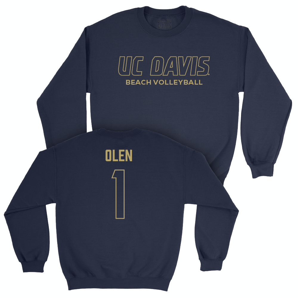 UC Davis Women's Beach Volleyball Navy Club Crew - Mia Olen | #1 Small