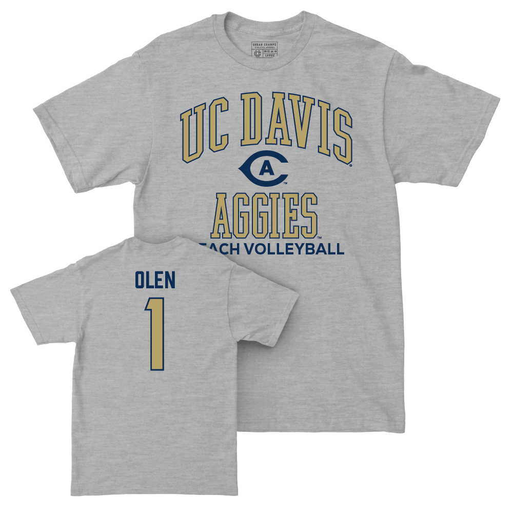 UC Davis Women's Beach Volleyball Sport Grey Classic Tee - Mia Olen | #1 Small