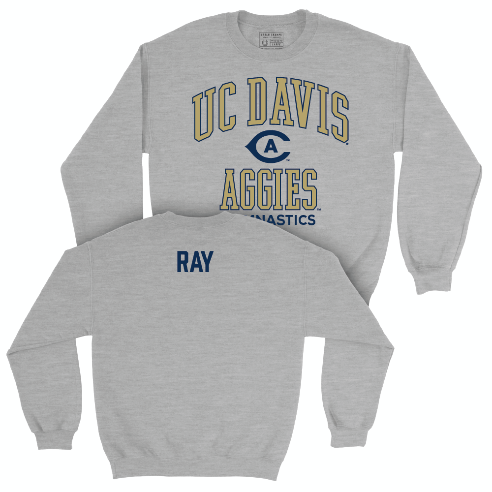 UC Davis Women's Gymnastics Sport Grey Classic Crew - Megan Ray Small