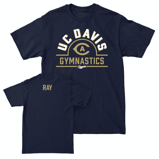 UC Davis Women's Gymnastics Navy Arch Tee - Megan Ray Small