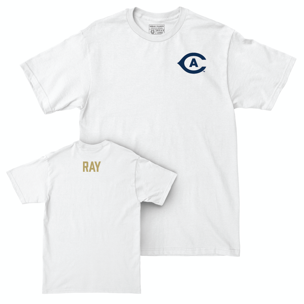 UC Davis Women's Gymnastics White Logo Comfort Colors Tee - Megan Ray Small