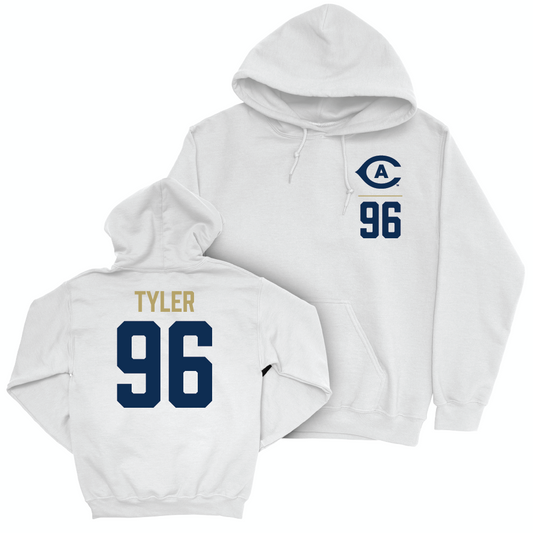 UC Davis Football White Logo Hoodie - Nick Tyler | #96 Small