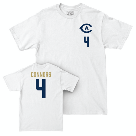 UC Davis Football White Logo Comfort Colors Tee - Rex Connors | #4 Small