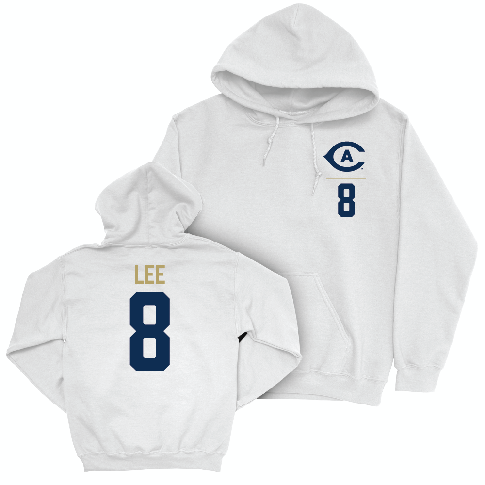 UC Davis Baseball White Logo Hoodie - Ryan Lee | #8 Small