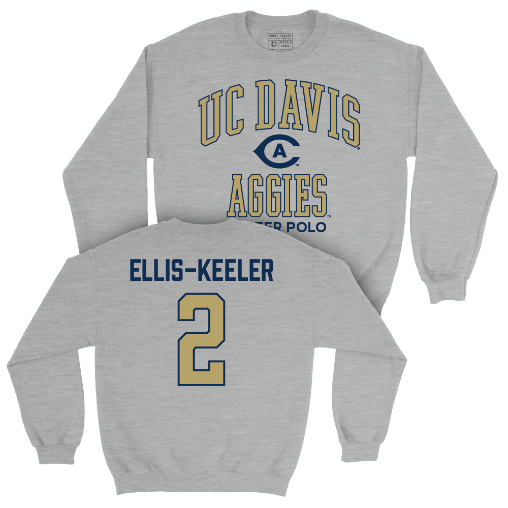 UC Davis Women's Water Polo Sport Grey Classic Crew - Sarah Ellis-Keeler | #2 Small