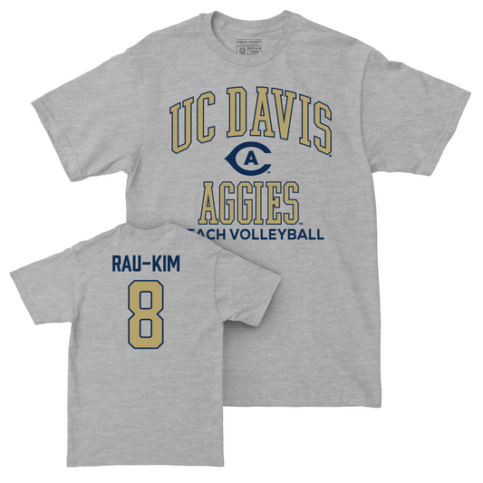 UC Davis Women's Beach Volleyball Sport Grey Classic Tee - Sydney Rau-Kim | #8 Small