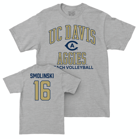 UC Davis Women's Beach Volleyball Sport Grey Classic Tee - Skye Smolinski | #16 Small