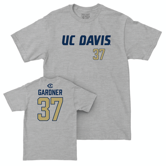 UC Davis Football Sport Grey Aggies Tee - Wyatt Gardner | #37 Small