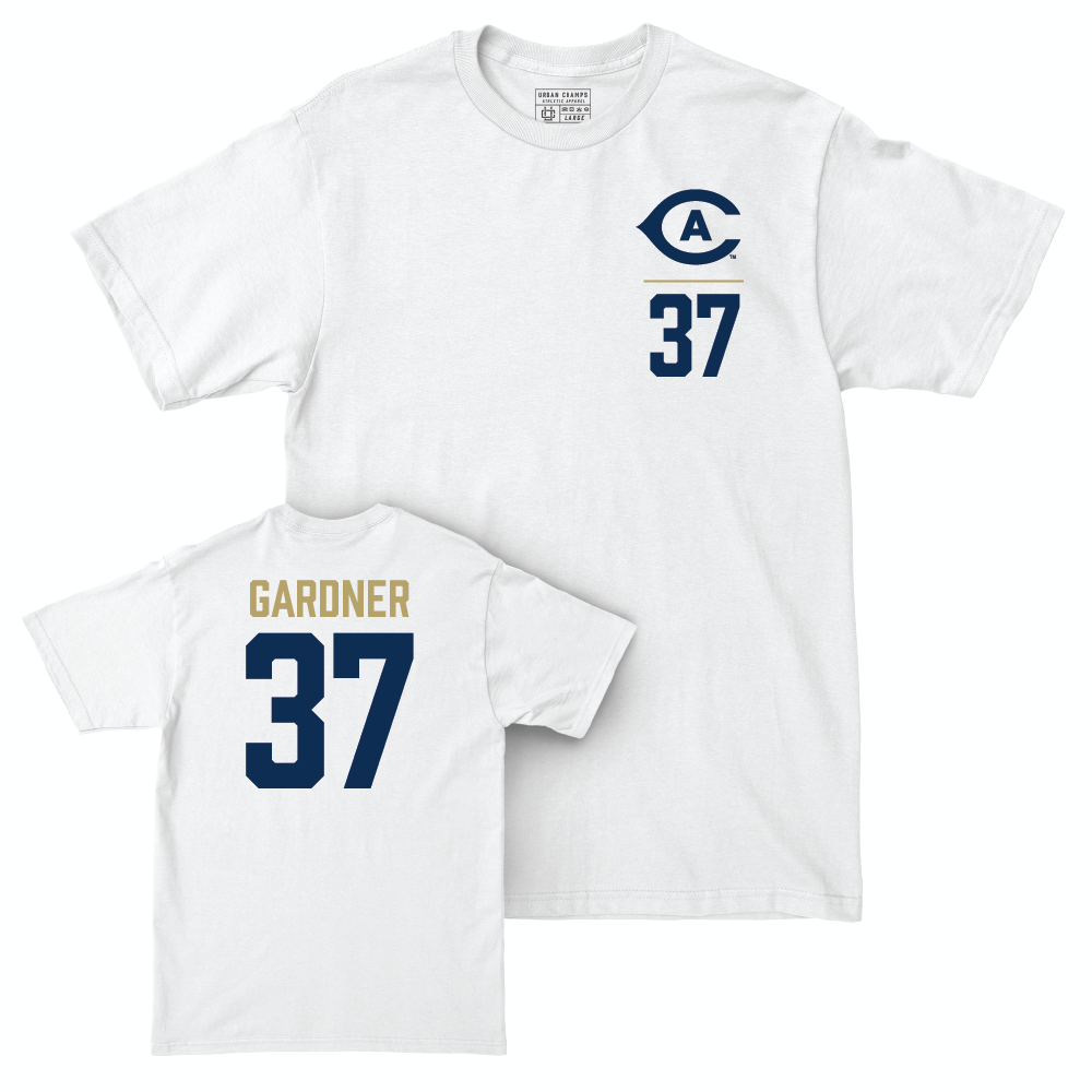 UC Davis Football White Logo Comfort Colors Tee - Wyatt Gardner | #37 Small