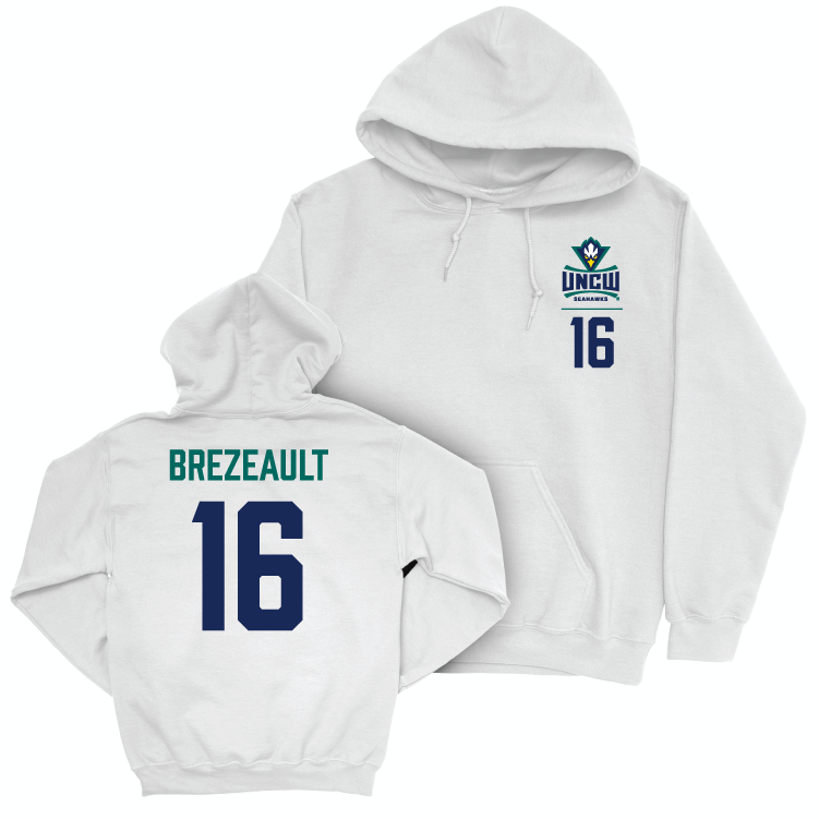 UNC Wilmington Women's Volleyball White Logo Hoodie - Alexa Brezeault Small