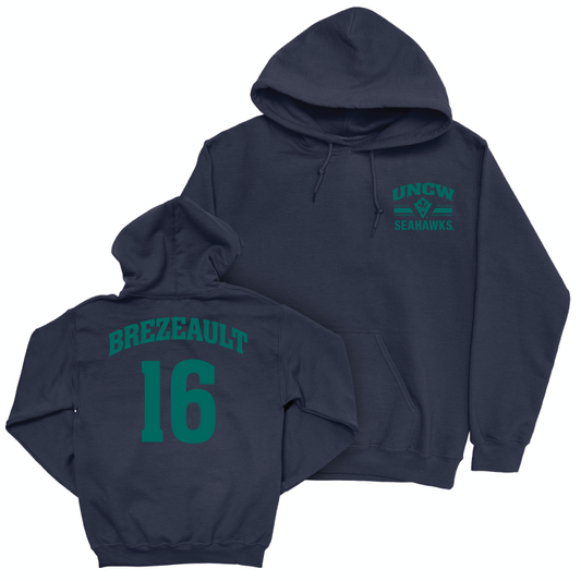 UNC Wilmington Women's Volleyball Navy Victory Hoodie - Alexa Brezeault Small