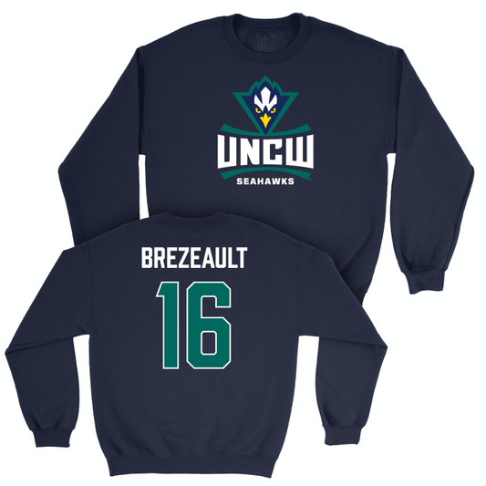 UNC Wilmington Women's Volleyball Navy Legacy Crew - Alexa Brezeault Small