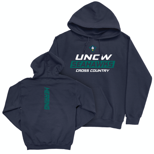 UNC Wilmington Men's Cross Country Navy Rush Hoodie - Andrew Herring Small