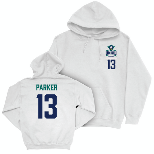 UNC Wilmington Women's Soccer White Logo Hoodie - Ayanna Parker Small