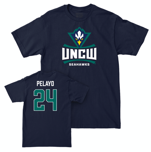 UNC Wilmington Women's Basketball Navy Legacy Tee - Angelina Pelayo Small