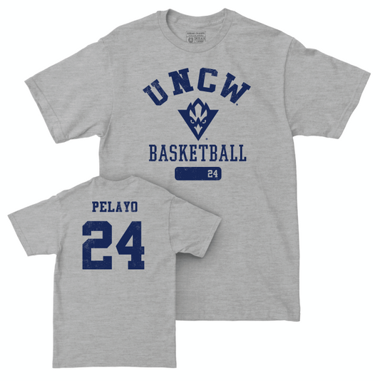 UNC Wilmington Women's Basketball Sport Grey Varsity Tee - Angelina Pelayo Small