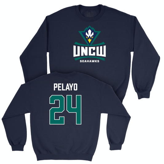 UNC Wilmington Women's Basketball Navy Legacy Crew - Angelina Pelayo Small