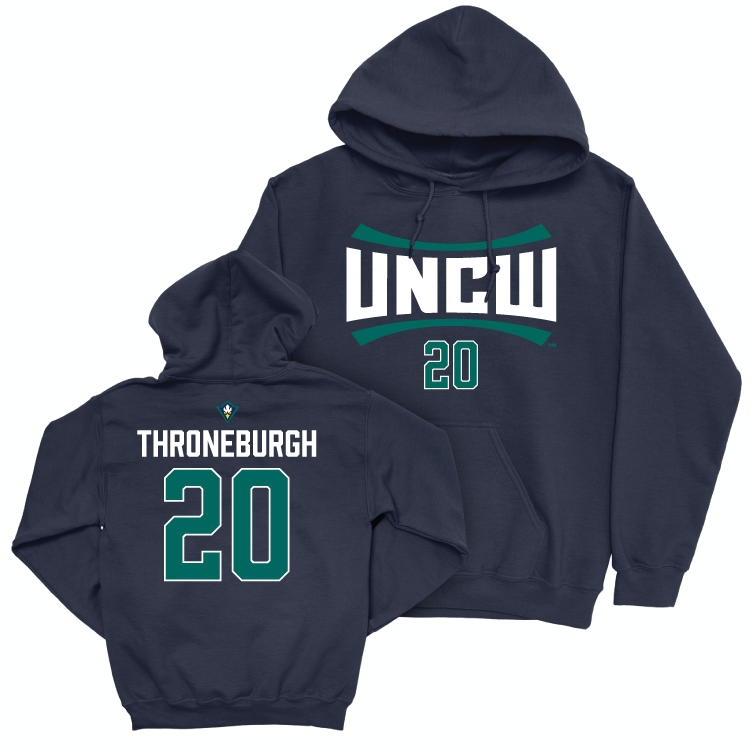 UNC Wilmington Men's Soccer Navy Sideline Hoodie - Andrew Throneburgh Small