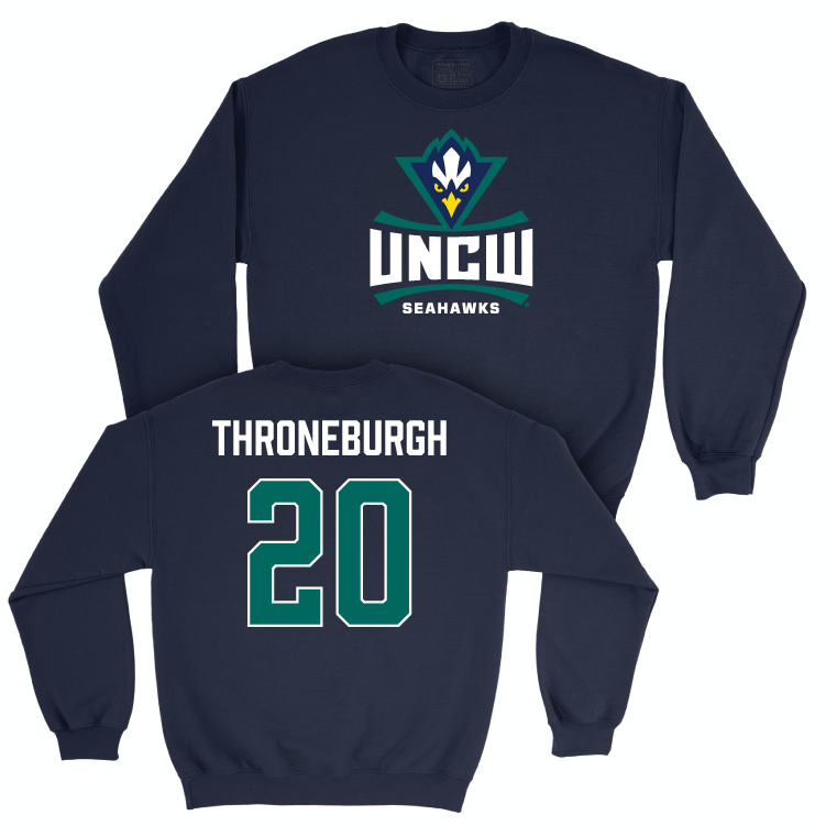 UNC Wilmington Men's Soccer Navy Legacy Crew - Andrew Throneburgh Small