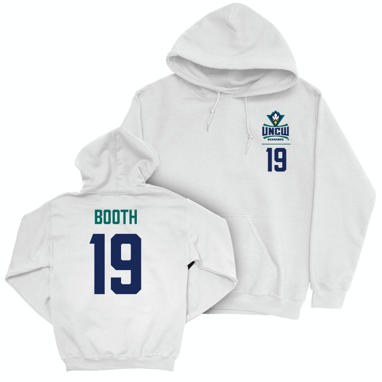 UNC Wilmington Women's Soccer White Logo Hoodie - Brenna Booth Small