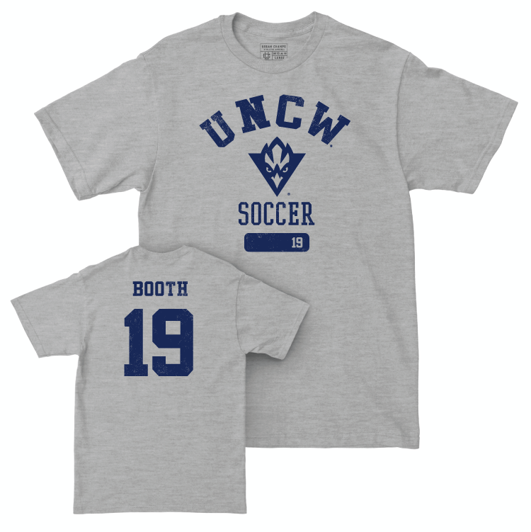 UNC Wilmington Women's Soccer Sport Grey Varsity Tee - Brenna Booth Small