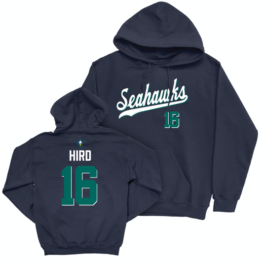 UNC Wilmington Men's Soccer Navy Script Hoodie - Blake Hird Small