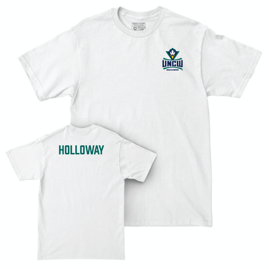 UNC Wilmington Women's Swim & Dive White Logo Comfort Colors Tee - Blythe Holloway Small