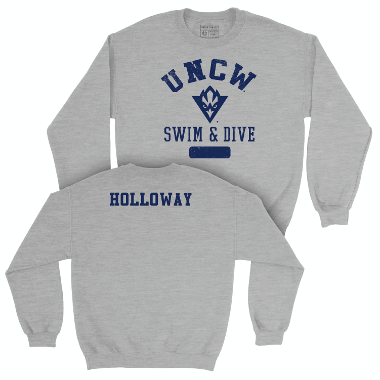 UNC Wilmington Women's Swim & Dive Sport Grey Varsity Crew - Blythe Holloway Small