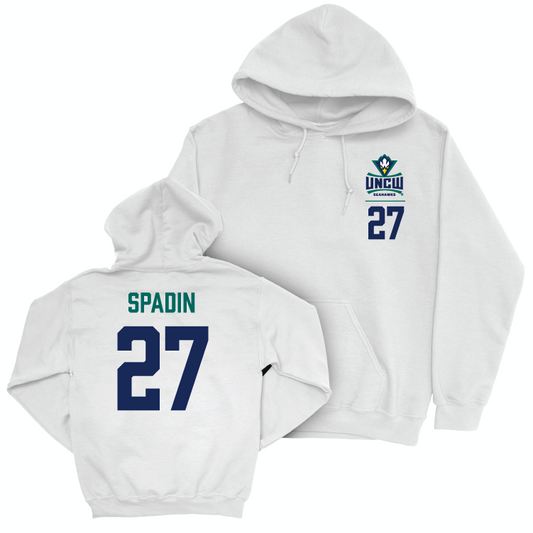 UNC Wilmington Women's Soccer White Logo Hoodie - Brooke Spadin Small