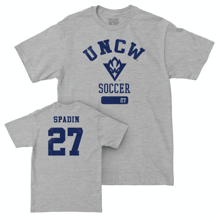 UNC Wilmington Women's Soccer Sport Grey Varsity Tee - Brooke Spadin Small