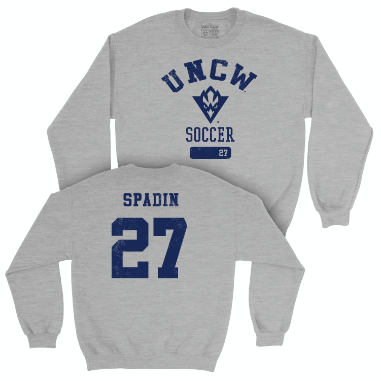 UNC Wilmington Women's Soccer Sport Grey Varsity Crew - Brooke Spadin Small