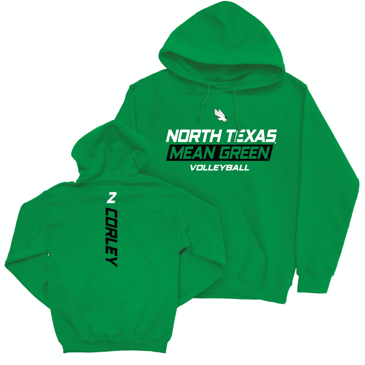 North Texas Women's Volleyball Green Rush Hoodie - Addison Corley Small