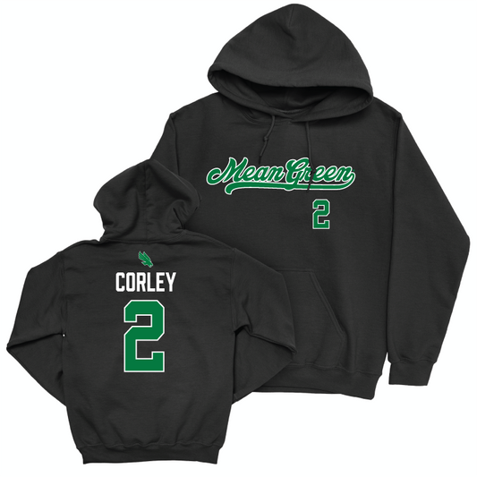 North Texas Women's Volleyball Black Script Hoodie - Addison Corley Small