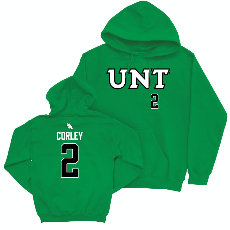 North Texas Women's Volleyball Green Sideline Hoodie - Addison Corley Small