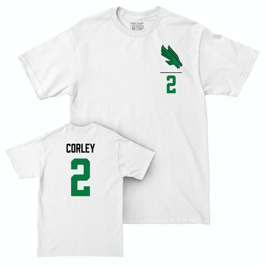 North Texas Women's Volleyball White Logo Comfort Colors Tee - Addison Corley Small