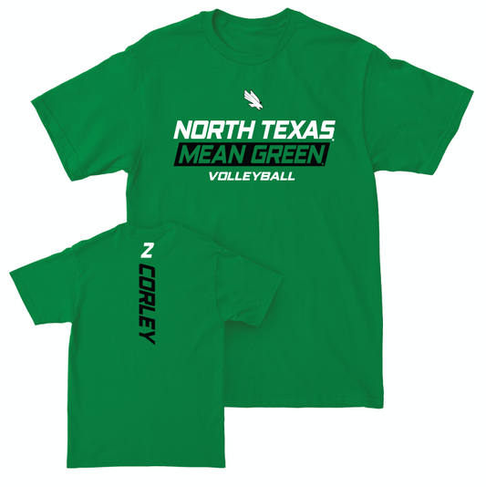 North Texas Women's Volleyball Green Rush Tee - Addison Corley Small