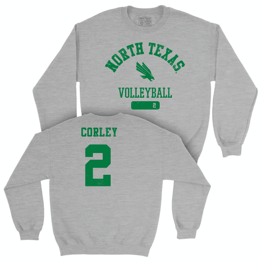 North Texas Women's Volleyball Sport Grey Varsity Crew - Addison Corley Small