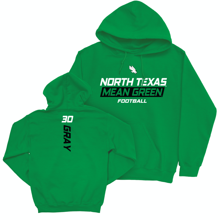 North Texas Football Green Rush Hoodie - Ashton Gray Small