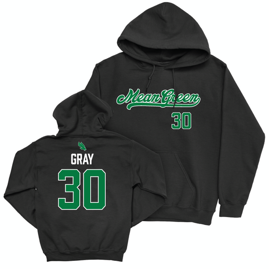 North Texas Football Black Script Hoodie - Ashton Gray Small