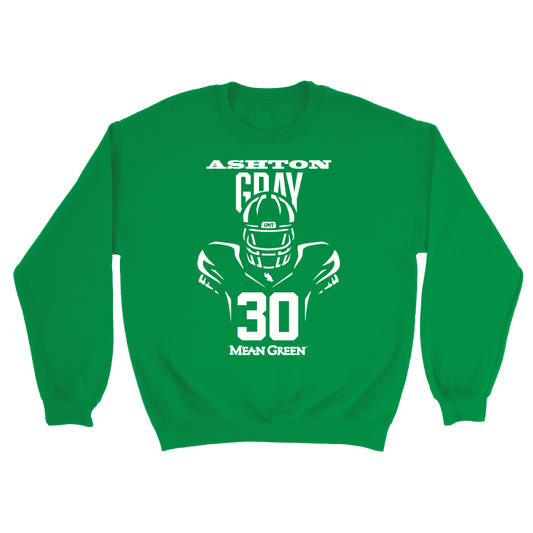 North Texas Football Green Endzone Hoodie - Ashton Gray Small