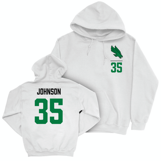 North Texas Women's Basketball White Logo Hoodie - Aniyah Johnson Small