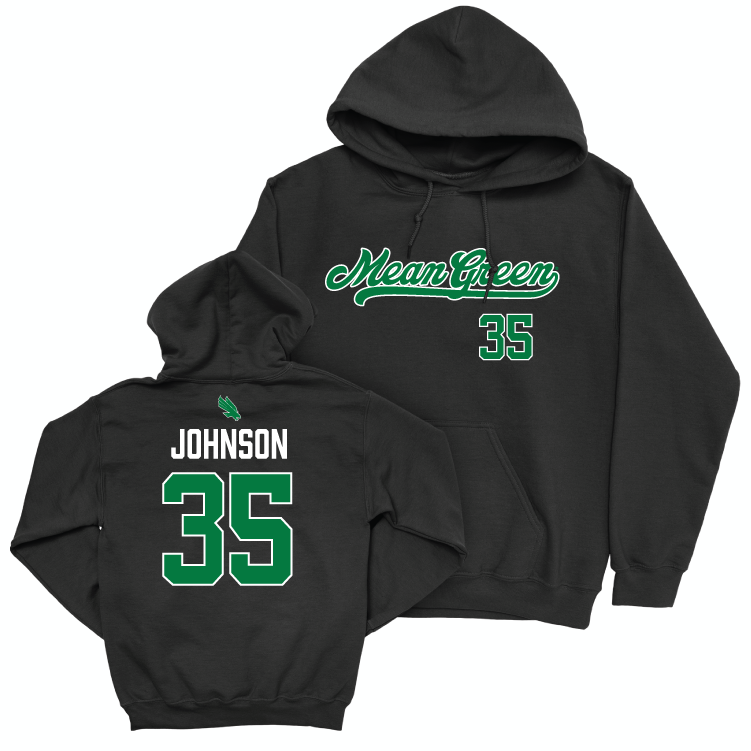 North Texas Women's Basketball Black Script Hoodie - Aniyah Johnson Small