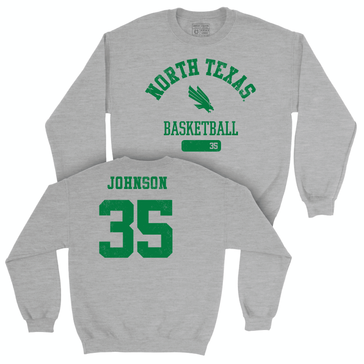 North Texas Women's Basketball Sport Grey Varsity Crew - Aniyah Johnson Small