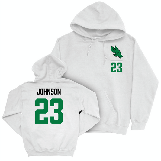 North Texas Women's Volleyball White Logo Hoodie - Aryn Johnson Small