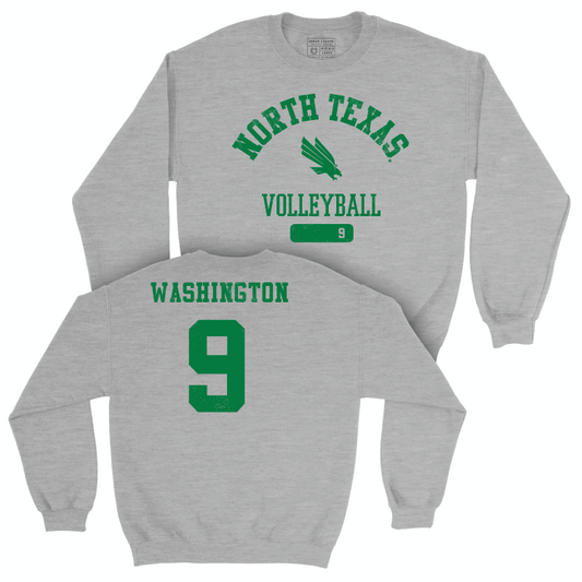 North Texas Women's Volleyball Sport Grey Varsity Crew - Alexa Washington Small