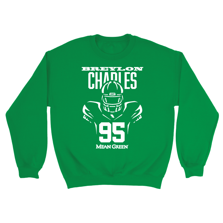 North Texas Football Green Endzone Hoodie - Breylon Charles Small