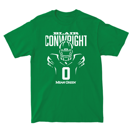 North Texas Football Green Endzone Tee - Blair Conwright Small