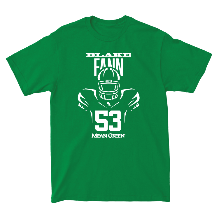 North Texas Football Green Endzone Tee - Blake Fann Small